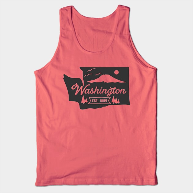 State of Washington Graphic Tee Tank Top by MN Favorites